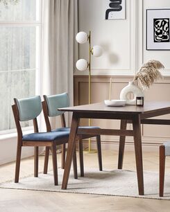 Tuoli kumipuu sininen/tumma puu 2 kpl MOKA Tuoli kumipuu sininen/tumma puu 2 kpl MOKA