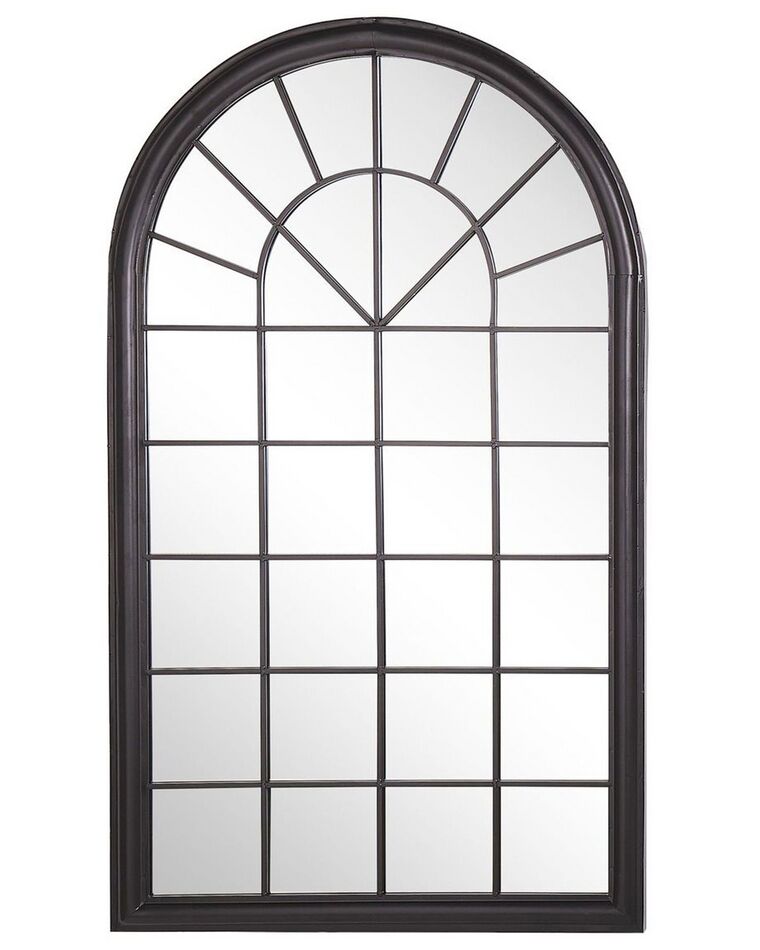 Metalowe lustro ścienne okno 77 x 130 cm czarne TREVOL_819020