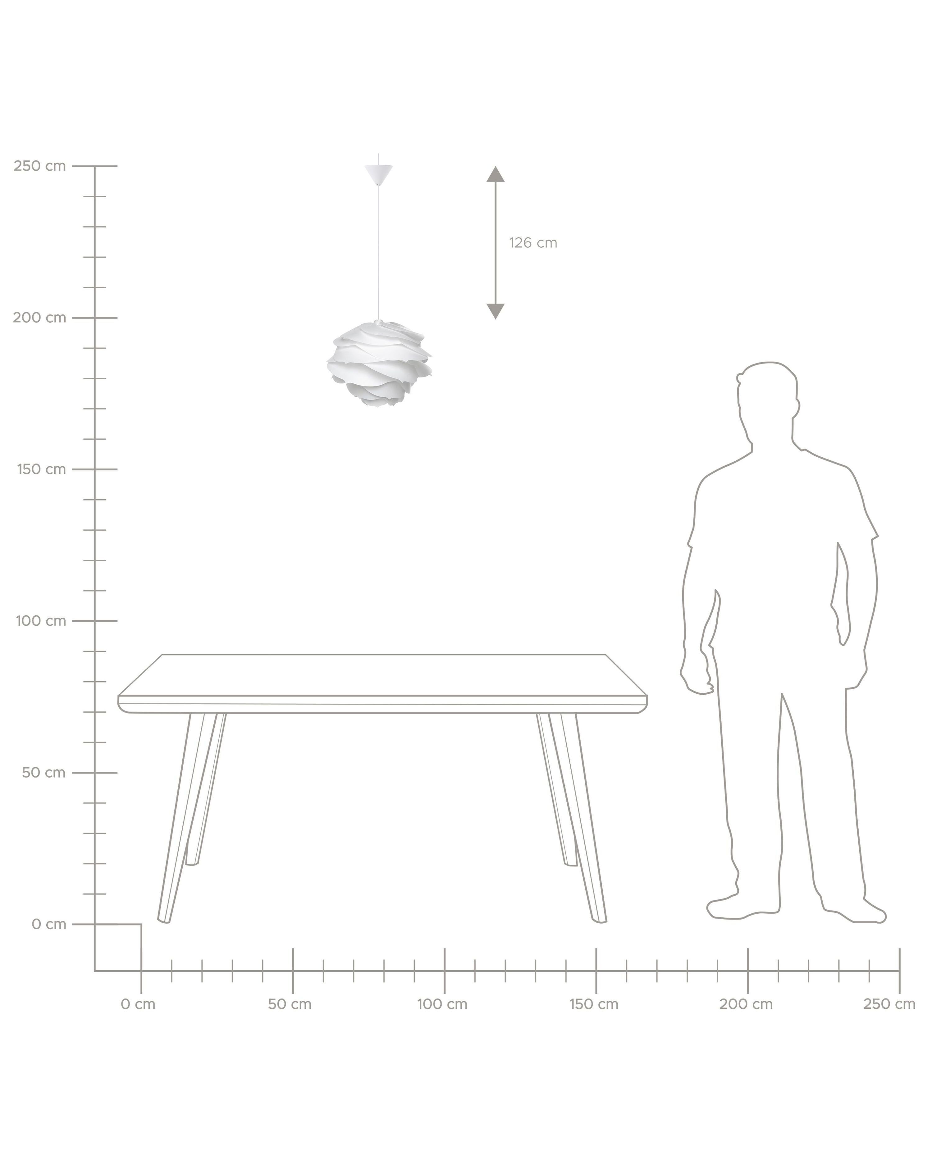 Lampa wisząca biała NILE