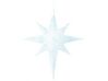 Dekoracja ogrodowa wisząca LED gwiazda 67 cm biała OSMA_812555