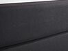 Cama continental de piel sintética negro/plateado 180 x 200 cm PRESIDENT_719730