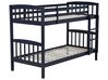 Wooden EU Single Size Bunk Bed with Storage Dark Blue REVIN_797206