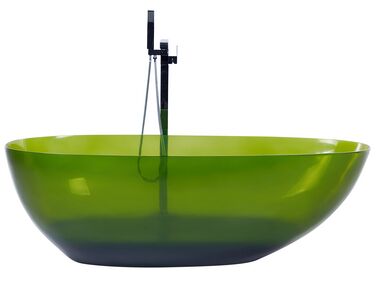Fritstående badekar transparent grøn 169 x 78 cm BLANCARENA