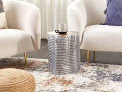 Sivupöytä tiikki hopea GORDON