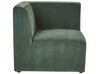 Canapé d'angle côté droit modulable 4 places en velours côtelé vert foncé avec ottoman LEMVIG_875809