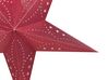 Lot de 2 étoiles décoratives LED 60 cm en papier brillant rouge MOTTI_835522