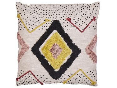 Tufted Cotton Cushion Geometric Pattern 45 x 45 cm Multicolour SOLANUM