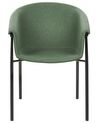 Set of 2 Fabric Dining Chairs Green AMES_868289