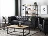 Faux Leather Living Room Set Black CHESTERFIELD Big _721886