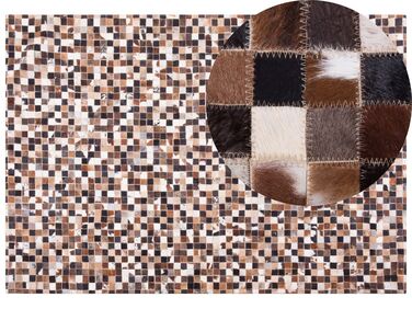 Tæppe 160x230 cm brun læder KONYA