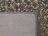 Teppich dunkelgrau-gold 140 x 200 cm abstraktes Muster ESEL_762535
