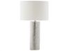 Bílá a stříbrná stolní lampa na noční stolek AIKEN_540691