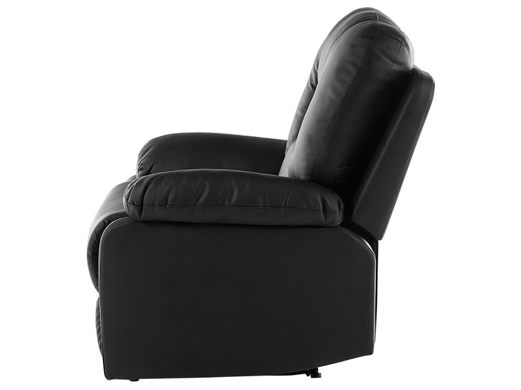 Faux Leather Manual Recliner Living Room Set Black BERGEN Beliani.co.uk