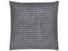 Set of 2 Velvet Cushions Geometric Pattern 45 x 45 cm Grey ASPIDISTRA_810558