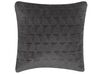 Set di 2 cuscini cotone motivo in rilievo grigio scuro 45 x 45 cm LALAM_824930
