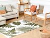 Bavlnený koberec 140 x 200 cm zelená/biela BARZAH_854012