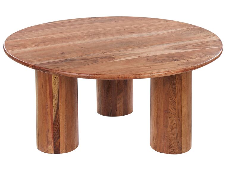 Tavolino legno di acacia chiaro ⌀ 81 cm COLINA_883318