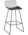 Zestaw 2 krzeseł barowych metalowy czarny FREDONIA_868360