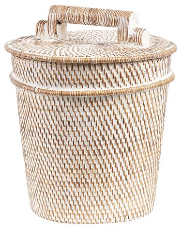 Rattan Basket White BARUMUN