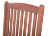 Acacia Wood Garden Chair Folding with Light Red Cushion TOSCANA_696081