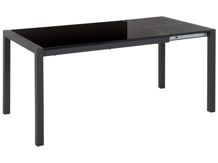 Rozkladací jedálenský stôl 120/160 x 80 cm čierny GRANADA_820882