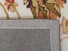 Teppich Wolle beige / braun 140 x 200 cm Kurzflor EZINE_830916
