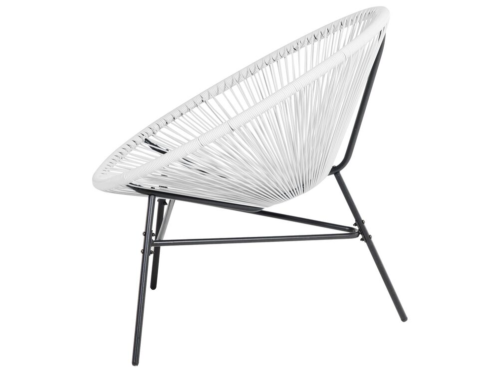 Silla de balcón de ratán blanco ACAPULCO | Beliani.es