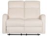 Sofa 2-osobowa welurowa z elektryczną funkcją relaksu biała VERDAL_904858