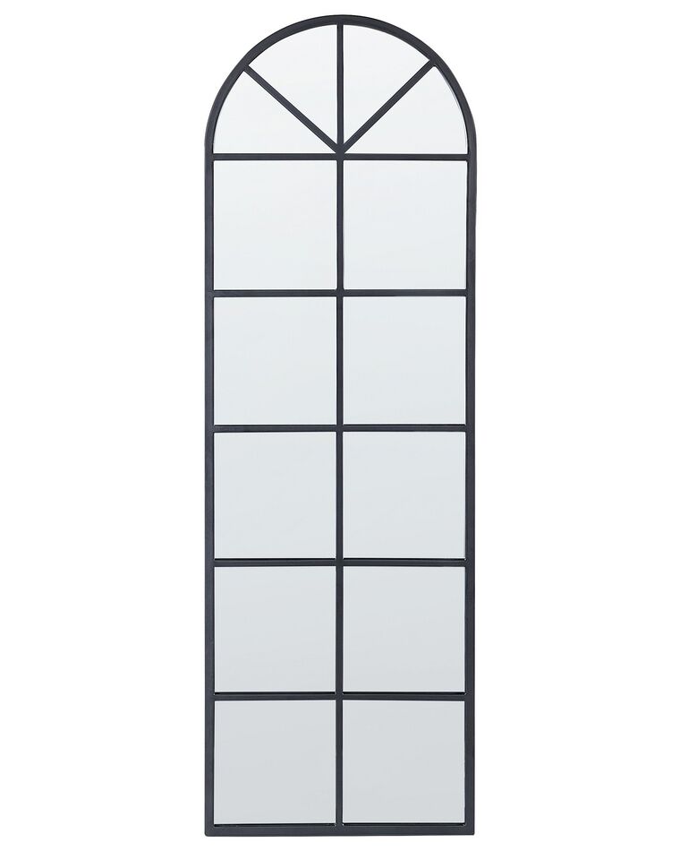 Miroir mural en forme de fenêtre en métal noir 40 x 120 cm BROUAGE_852358