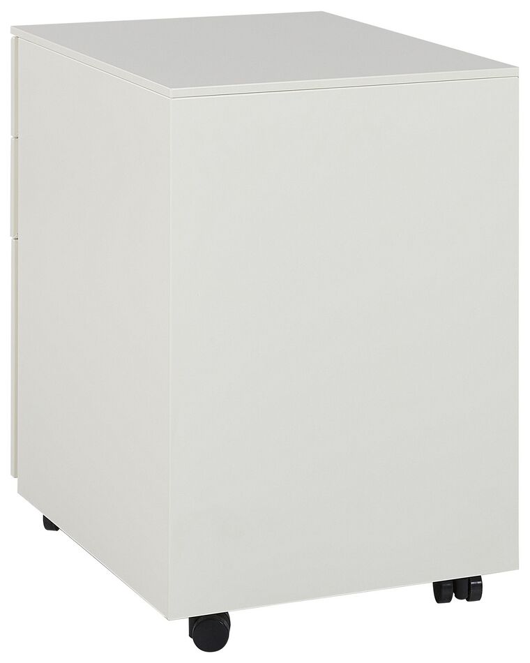3 Drawer Metal Storage OffWhite CAMI Beliani.co.uk