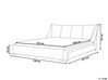 Kožená vodná posteľ s LED 140 x 200 cm biela NANTES_757965