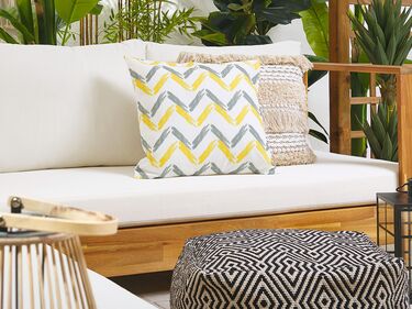 Set of 2 Outdoor Cushions Chevron Pattern 45 x 45 cm Multicolour AFFILE