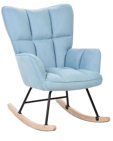 Cadeira de baloiço em tecido azul OULU