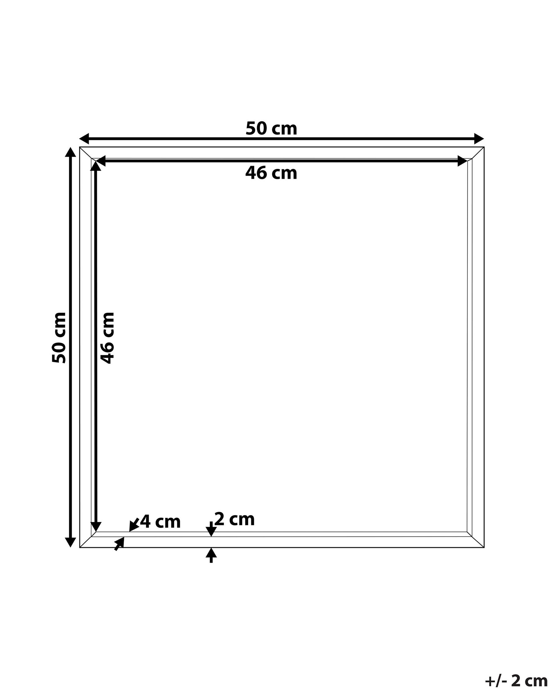 Wandspiegel grau quadratisch 50 x 50 cm BRIGNOLES | Beliani.ch