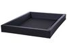 Zamatová vodná posteľ 160 x 200 cm čierna AVALLON_846805