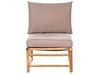 Conjunto esquinero de jardín 5 plazas con sillón de bambú gris pardo CERRETO_908895