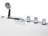 Bañera de hidromasaje esquinera LED de acrílico blanco/negro/plateado izquierda 160 x 113 cm PARADISO_680893