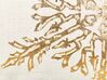 Dekokissen Schneeflocken-Motiv Baumwolle cremeweiss / gold 45 x 45 cm 2er Set STAPELIA_887965