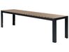 Zestaw ogrodowy stół i 2 ławki jasne drewno z czarnym NARDO_862917