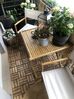 Bambusový balkónový nábytok svetlé drevo a biela MOLISE_821249