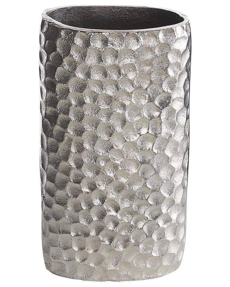 Metal Flower Vase 31 cm Silver PALMYRA_823165