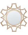 Specchio da parete legno chiaro ø 60 cm ZAPOPAN _848418
