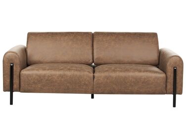 3-istuttava sohva kangas ruskea ASKIM