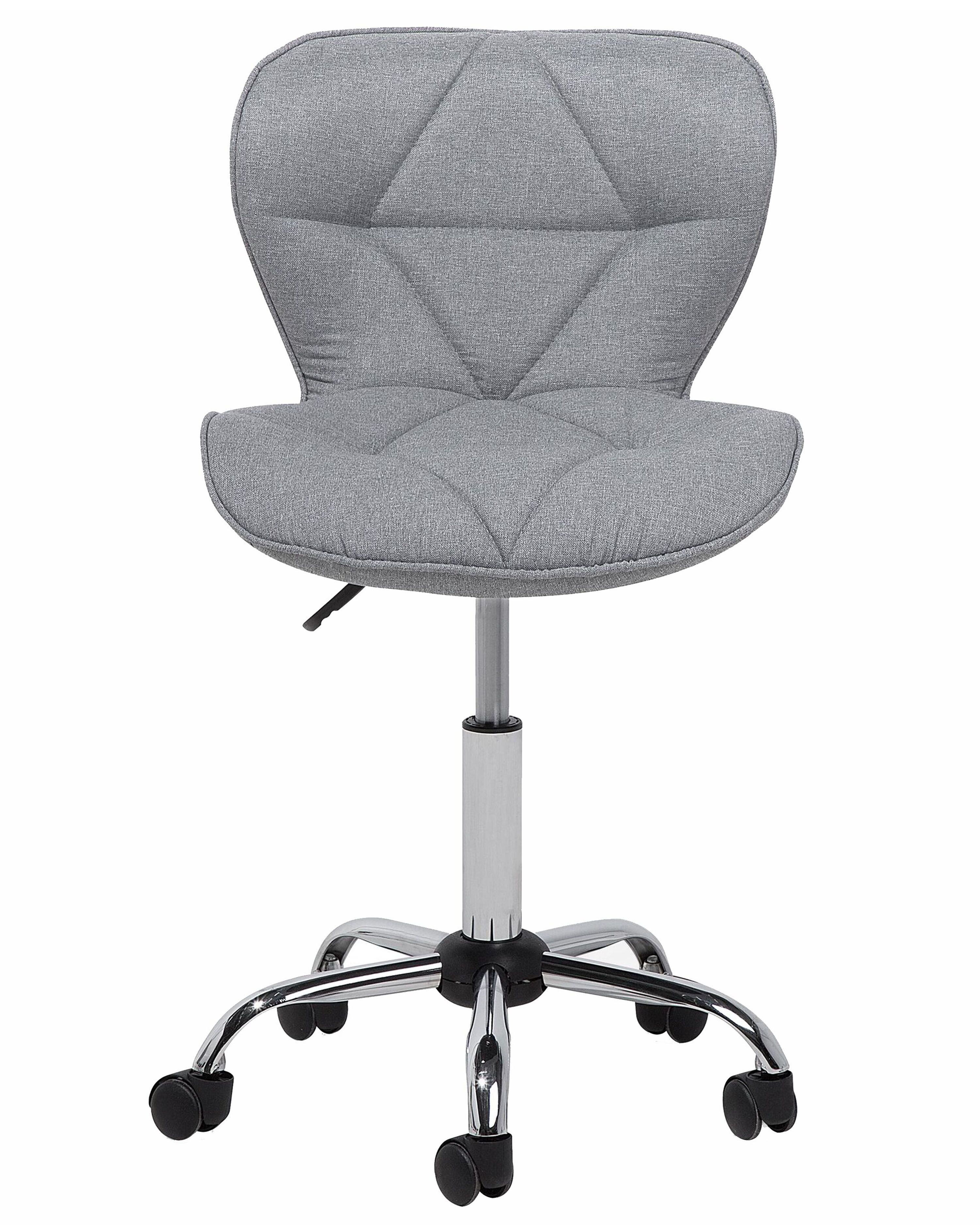 Fabric Armless Desk Chair Grey Valetta Beliani Co Uk Are you looking for the comfort of a gaming chair, or would a more flexible office chair that's easy to move suit you better? beliani