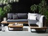 5 Seater Certified Acacia Wood Garden Corner Sofa Set Grey MYKONOS_737840