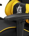 Cadeira gaming em pele sintética amarela e preta VICTORY_768110