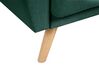 3 Seater Fabric Sofa Bed Green FLORLI_905929