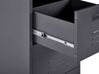 3 Drawer Metal  Storage Cabinet Black WOSTOK_812075