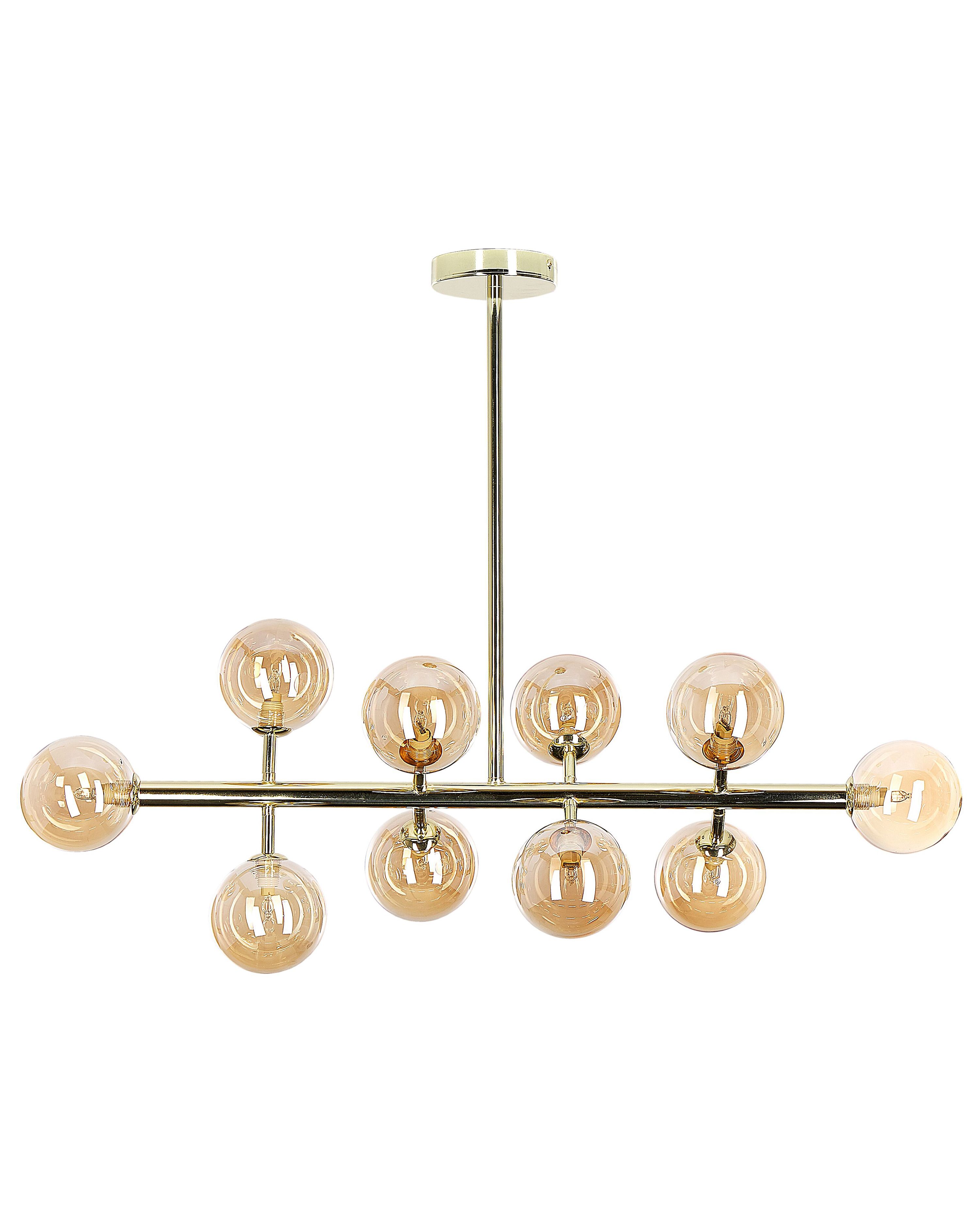 Lampe Suspendue Avec 10 Lumi res Dor RAMIS Beliani fr lampe-suspendue-avec-10-lumi-res-dor-ramis-beliani-fr