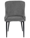 Conjunto de 2 cadeiras estofadas em veludo cinzento SOLANO_752151